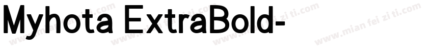 Myhota ExtraBold字体转换